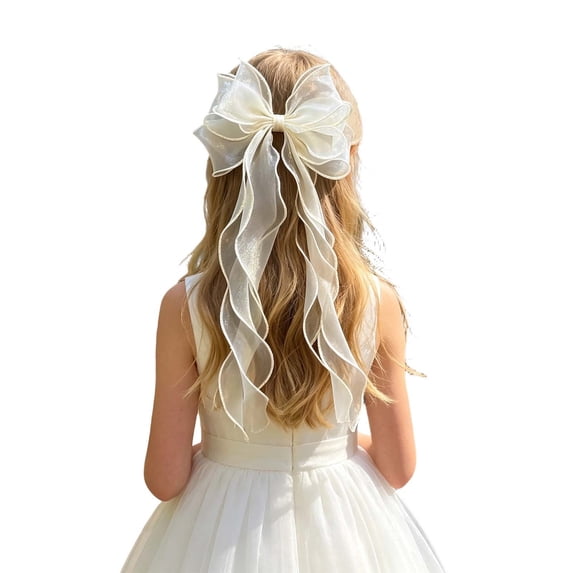Tigivemen Large Hair Bow for Girls Womens Wedding Hair Accessories Oversized Cute Bow Hair Clips
