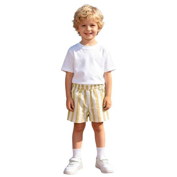 Tigivemen Striped Gym Shorts for Boys Athletic Basketball Sweatshorts Toddlers Workout Shorts 9-18 Months,Orange