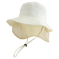 thumbnail image 1 of Tigivemen Toddler Baby Sun Hat Unisex Kids Summer Upf 50+ Bucket Hats Adjustable Beach Sunhats for Kid White Size 6-10 Years, 1 of 5