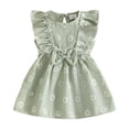 thumbnail image 1 of Tigivemen Toddler Girl Summer Dress Casual Clothes Floral Flutter Sleeve Beach Sundress Cute Bow Dresses Size 6-9 Months, 1 of 6