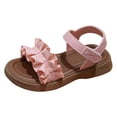 thumbnail image 1 of Tigivemen Toddler Girls Dress Sandals Summer Water Shoes for Kids Flowy Open Toe Sandal with Soft Sole Non Slip Pink Size 11, 1 of 7