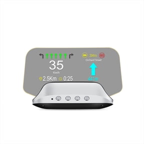 Tignapoo Car HUD Head Up 4" Display Digital GPS Navigation Speedometer, ABS Plastic