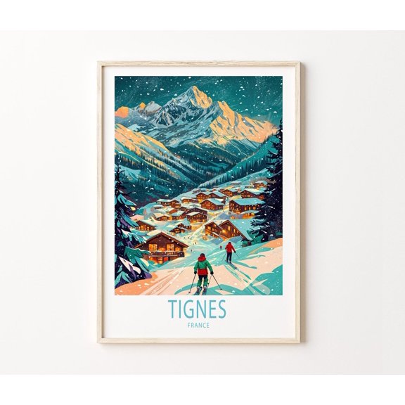 Tignes France Ski Travel Home Decor