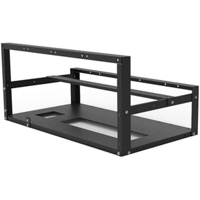 Tigology Steel Open Air Miner Stackable Mining Frame Case Rig, 6GPU/ 8GPU for Crypto Coin Currency Bitcoin ETH/ETC/ZEC Mining, Frame Rack Only, Fans & GPU Not Included