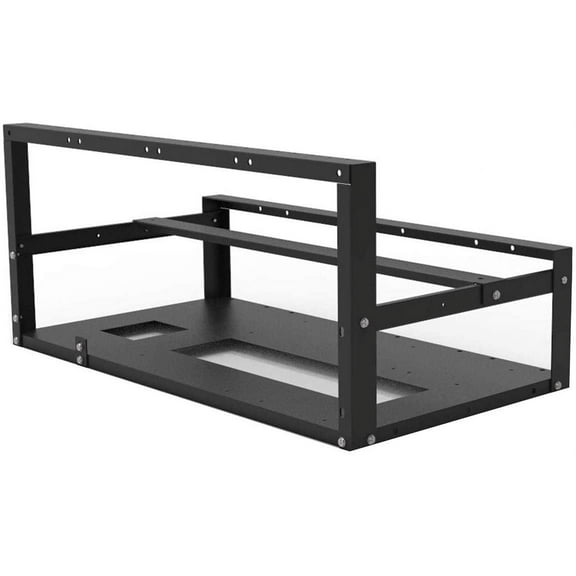 Tigology Steel Open Air Miner Stackable Mining Frame Case Rig, 6GPU/ 8GPU for Crypto Coin Currency Bitcoin ETH/ETC/ZEC Mining, Frame Rack Only, Fans & GPU Not Included