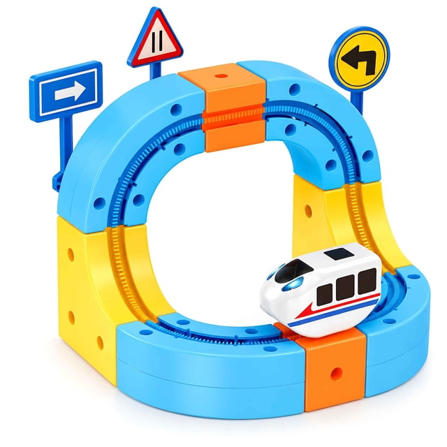 Tigozz 21-Piece Magnetic Electric Railway Builder, 3D Gravity-Defying ...