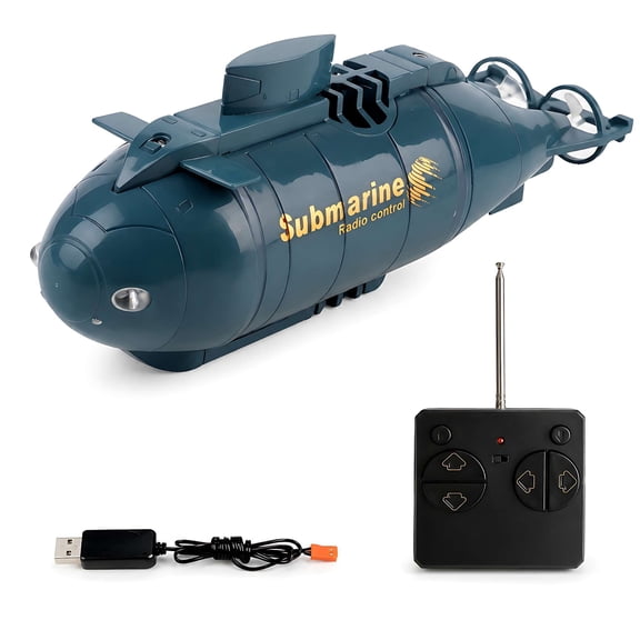 Tigozz Mini RC Submarine Toy for Kids, 6-Channel Remote Control Diving Boat with USB Charging, Auto Float Up, Waterproof Model for Pool Bathtub
