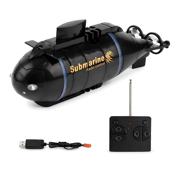 Tigozz Mini RC Submarine Toy for Kids, 6-Channel Remote Control Diving Boat with USB Charging, Auto Float Up, Waterproof Model for Pool Bathtub
