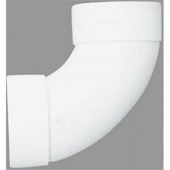 Tigre PVC Pipe Long Turn Elbow, 90-Degree, Hub x Hub, 3-In.
