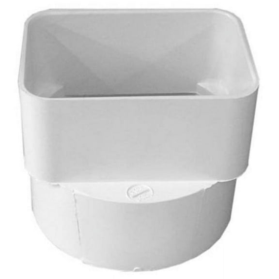Tigre USA 169923 3 x 4 x 4 in. Sewer & Drain Downspout Adapter, White
