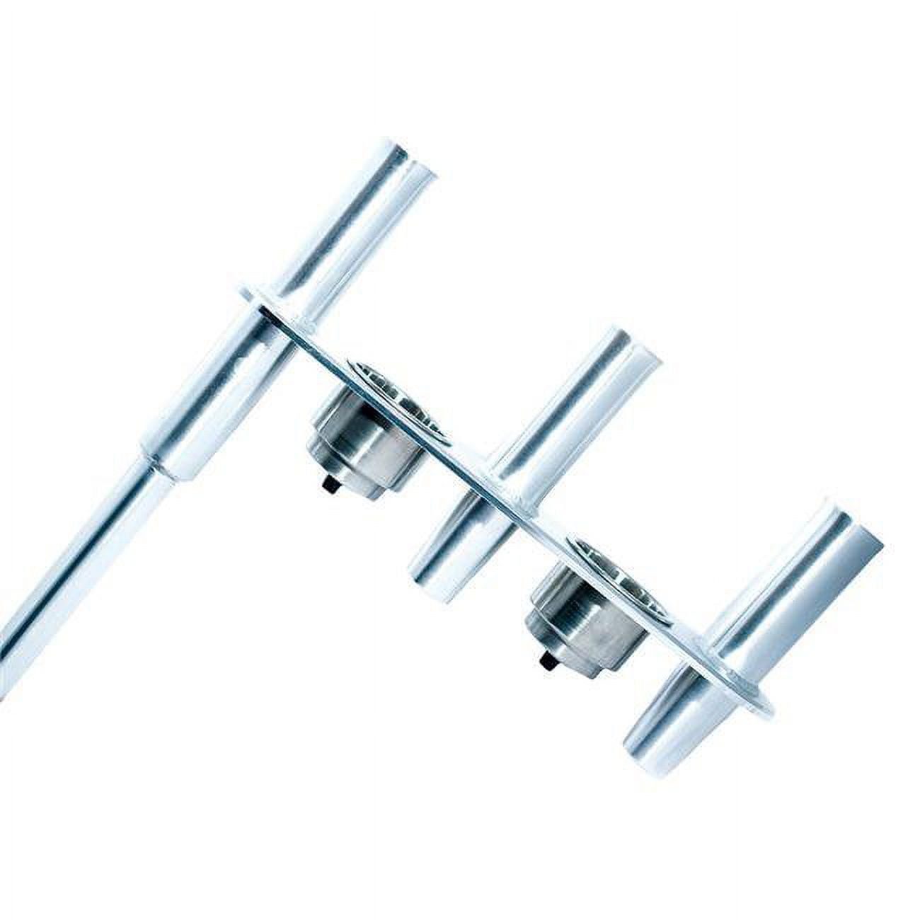 Tigress 88149 Offset Triple Aluminum Rod Holder with Cup Holders