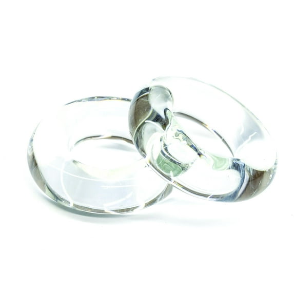 Pack of 2 Clear Glass Round Fishing Outrigger Rings 5"