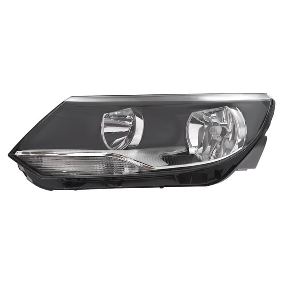 Tiguan Civic Headlight, 12-17 Models, Clear Lens with Chrome Housing, Halogen Low and High Beam, Front Left Headlight with Turn Signal Included