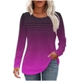 thumbnail image 1 of Tii.MM Long Sleeve Shirts for Women Casual Comfy Crew Neck Loose Lounge Tunic Blouses 2024 Fall Trendy Tops, 1 of 6