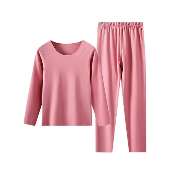 Tii.MM Women's 2 Piece Thermal Underwear Set Soft Fleece Lined Warm Long Sleeve Tops and Bottom Pajama Outfits