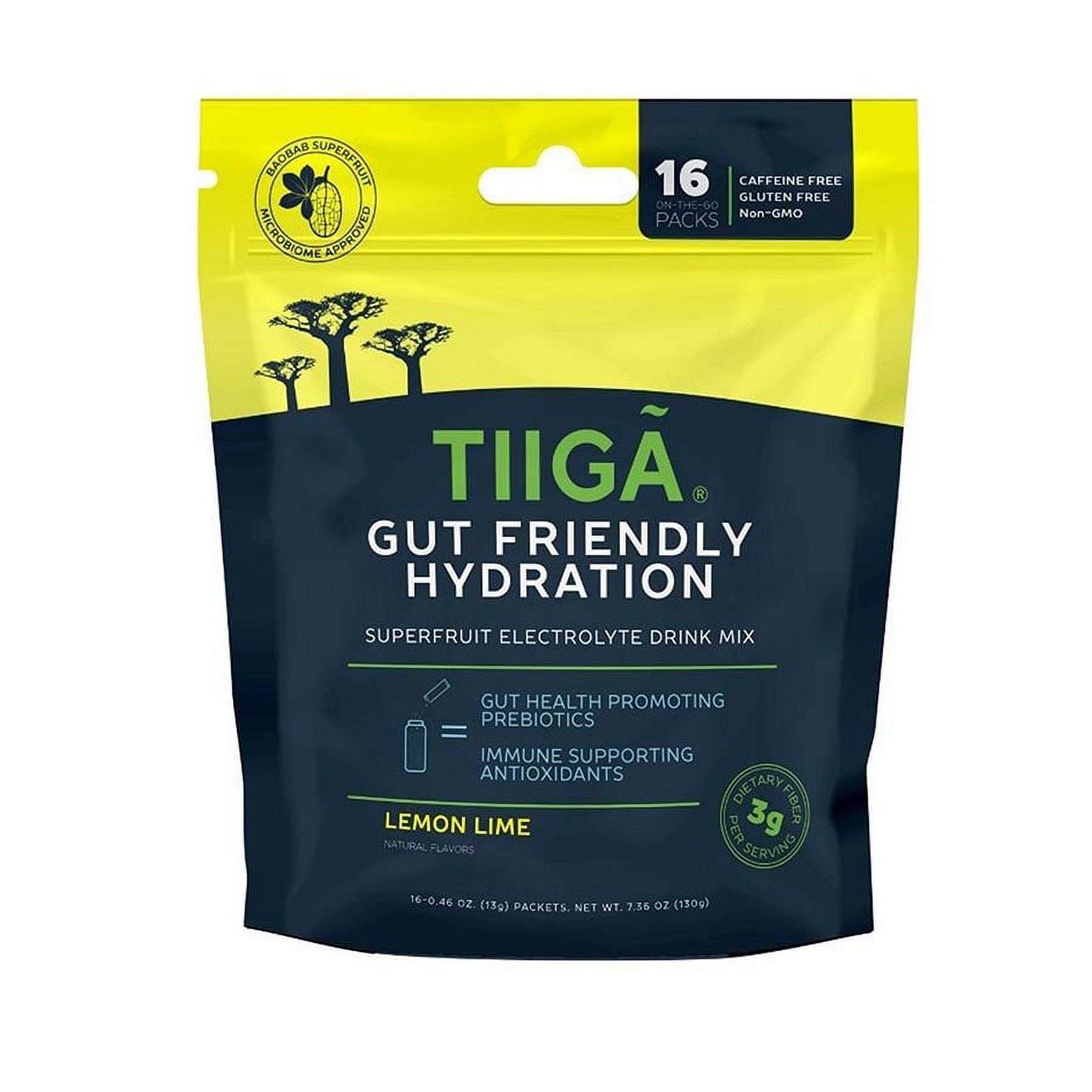 Tiiga Gut Friendly Health + Hydration Lemon Lime (16.46 oz Packets