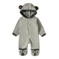 thumbnail image 1 of Tiijoy Baby Fleece Footed Hooded Jumpsuit Cute Warm One-Piece Footies Sleeper, Sizes 18-24M, 1 of 7