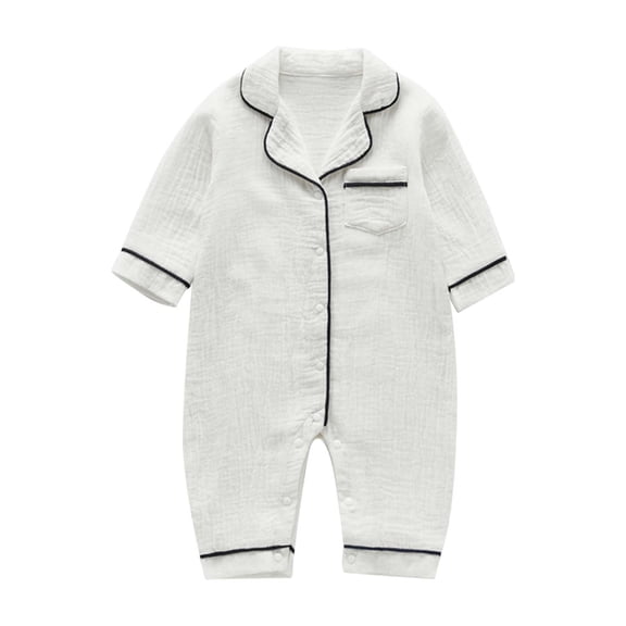 Tiijoy Baby Girl Boy Cotton Jumpsuit Solid Color Union Suit Pajama Sleepwear, Sizes 0-3M