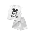 thumbnail image 1 of Tiijoy Baby Girls 2 Piece Outfits Summer Graphic Tank Top and Shorts Set, Sizes 12-24 Months, 1 of 2