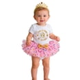 thumbnail image 1 of Tiijoy Baby Girls Birthday Party Outfits Short Sleeve Romper Tutu Skirt Headband Set, Sizes 0-24 Months, 1 of 4