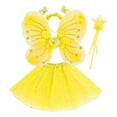 thumbnail image 1 of Tiijoy Baby Girls Carnival Party Dance Outfits Butterfly Wing Tutu Skirt Hairband 4Pcs Set, Sizes One Size, 1 of 2