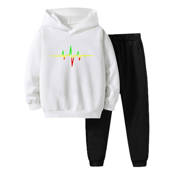 Tiijoy Big Boys 2Pcs Outfits Long Sleeve Hoodie Sweatpants Sports Sweatsuit, Sizes 9-10