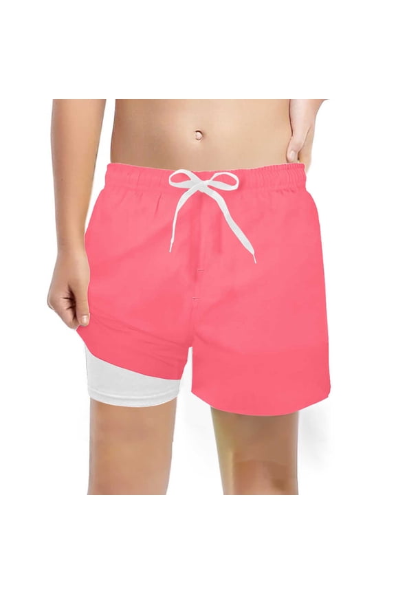 Big Boys Athletic Shorts Compression Liner Stretch Quick Dry Shorts, Sizes 10-12