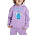 thumbnail image 1 of Tiijoy Big Boys Back To School Outfits DIY Letter Print Hoodie and Sweatpants Set, Sizes 7-8, 1 of 3