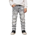 thumbnail image 1 of Tiijoy Big Boys Distressed Ripped Jeans Stretch Fit Denim Trousers, Sizes 7-16, 1 of 8