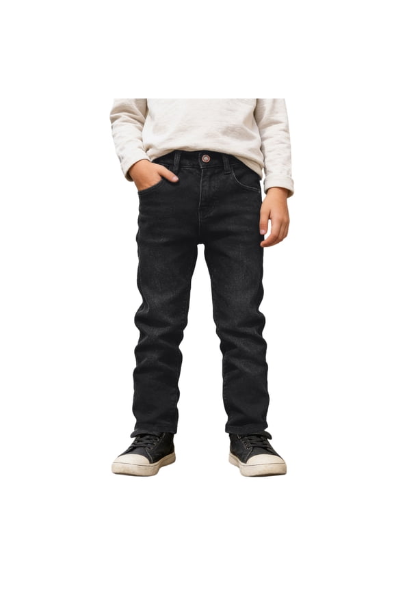 Big Boys Jeans Stretch Skinny Fit Straight Leg Denim Pants, Sizes 7-16