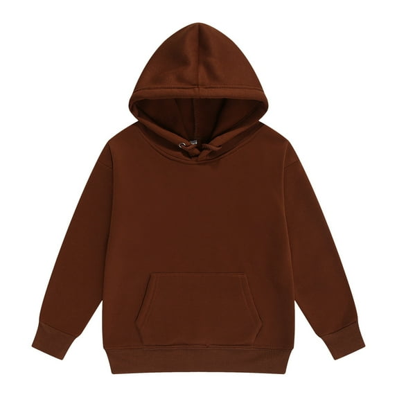 Tiijoy Big Boys Hoodie Kids Unisex Solid Color Pullover Hooded Sweatshirt, Sizes 7-8
