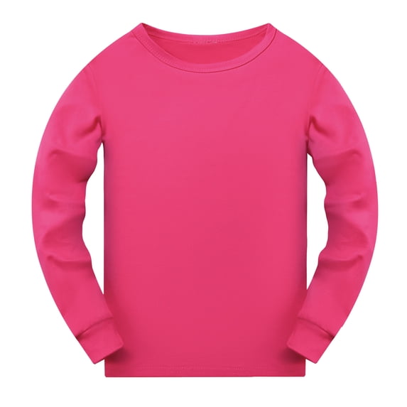 Tiijoy Big Boys Long Sleeve Sleep Tee Solid Nightwear T Shirt Crew Neck Soft T-Shirt