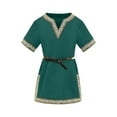 thumbnail image 1 of Tiijoy Big Boys Tunic Shirt Retro V-Neck Short Sleeved Comfortable Shirt, 1 of 2