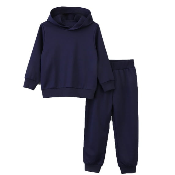 Tiijoy Big Boys Outfits Active Sweatsuit Solid Hoodie and Sweatpants Set, Sizes 7-8