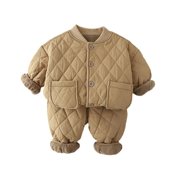 Tiijoy Big Boys Outfits Winter Casual Quilted Jacket & Pants Set, 2-Piece, Sizes 8-9