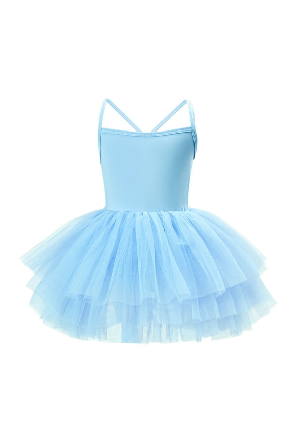 Big Girls Camisole Ballet Dance Dress Kids Tutu Skirted Leotards, Sizes 9-10