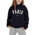 thumbnail image 1 of Tiijoy Big Girls Casual Tracksuit Paris Print Long Sleeve Hoodie Jogger Sweatpants Set, 1 of 3