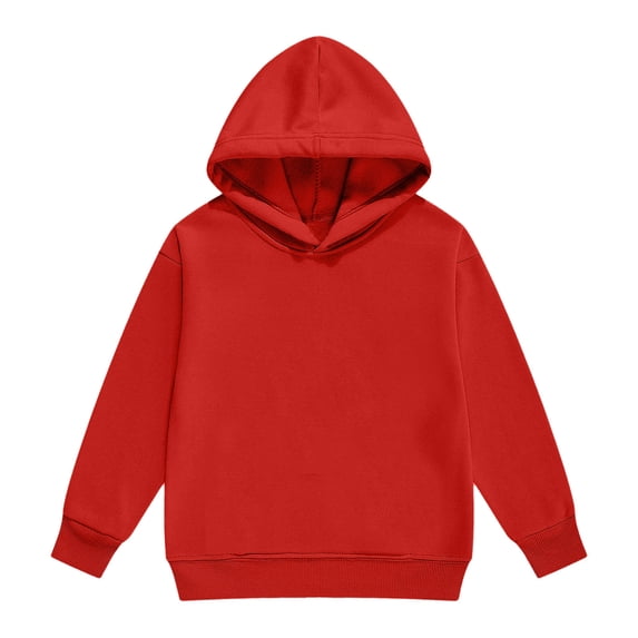 Tiijoy Big Girls Cotton Casual Hoodie Solid Unisex Kids Hooded Sweatshirt, Sizes 8-9