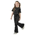 thumbnail image 1 of Tiijoy Big Girls Fashion Outfits Sequins Print Short Sleeve T-Shirt Flare Pants Set, Sizes 7-8, 1 of 3