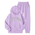 thumbnail image 1 of Tiijoy Big Girls Fleece Tracksuit Zip Up Hoodie and Jogger Pants Outfits, Sizes 9-10, 1 of 3