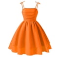 thumbnail image 1 of Tiijoy Big Girls Flowy Ruched Camisole Dress Layered Tie Shoulder Summer Dress, Sizes 11-12, 1 of 4