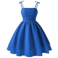 thumbnail image 1 of Tiijoy Big Girls Flowy Ruched Camisole Dress Layered Tie Shoulder Summer Dress, Sizes 7-8, 1 of 4