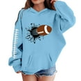thumbnail image 1 of Tiijoy Big Girls Football Themed Hoodie Sports Casual Hooded Sweatshirt, Sizes 9-10, 1 of 3