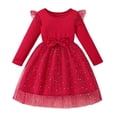 thumbnail image 1 of Tiijoy Big Girls Glitter Long Sleeve Dress Mesh Birthday Princess Dress, Sizes 9-10, 1 of 8