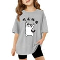 thumbnail image 1 of Tiijoy Big Girls Graphic Tee Loose Short Sleeve Crew Neck T Shirt for Kids, Sizes 11-12, 1 of 3