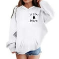 thumbnail image 1 of Tiijoy Big Girls Halloween Hoodie Spooky Ghost Pullover Hooded Sweatshirt, Sizes 8-9, 1 of 3