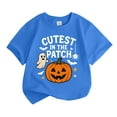 thumbnail image 1 of Tiijoy Big Girls Halloween Pumpkin Graphic Tee Short Sleeve Crew Neck T-Shirt, Sizes 10-11, 1 of 3