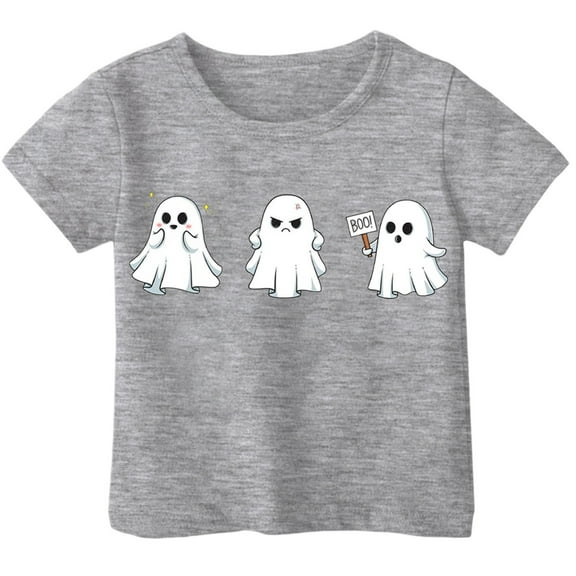 Tiijoy Big Girls Halloween T Shirt Cartoon Ghost Short Sleeve T-Shirt Tee, Sizes 12-13