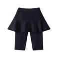 thumbnail image 1 of Tiijoy Big Girls Knee Length Leggings with Skirt Stretch Athletic Ruffle Skirt Pants, 1 of 3