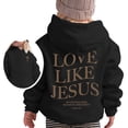 thumbnail image 1 of Tiijoy Big Girls Letter Print Hoodie Jesus Letter Print Hooded Sweatshirt, Sizes 7-8, 1 of 7